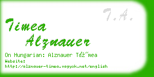 timea alznauer business card